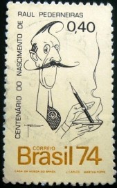 Selo postal Comemorativo do Brasil de 1974 - C 855 N