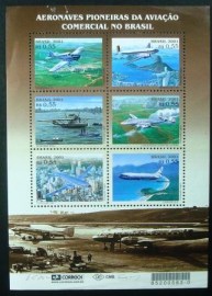 Bloco postal do Brasil de 2001 Aeronaves
