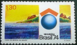 Selo postal Comemorativo do Brasil de 1974 - C 856 N
