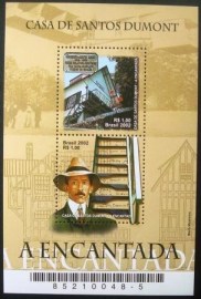 Bloco postal do Brasil de 2002 Santos Dumont