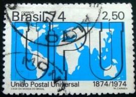 Selo postal Comemorativo do Brasil de 1974 - C 858 U