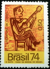 Selo postal do Brasil de 1974 Literatura de Cordel