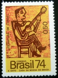 Selo postal do Brasil de 1974 Literatura de Cordel - C 861 N