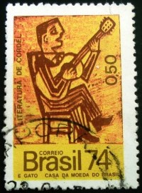 Selo postal do Brasil de 1974 Literatura de Cordel - C 861 U