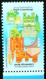 Selo postal do Brasil de 2018 Brasil-Luxemburgo