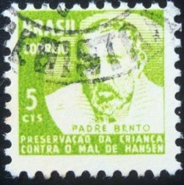 Selo postal do Brasil de 1968 Padre Bento H 13 U