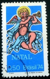 Selo postal Comemorativo do Brasil de 1974 - C 868 U