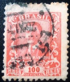 Selo postal Oficial emitido pelo Brasil em 1919 - O 32 U