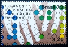 Selo postal do Brasil de 1979 Sistema Braile