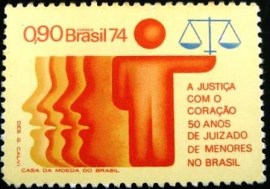 Selo postal Comemorativo do Brasil de 1974 - C 870 N