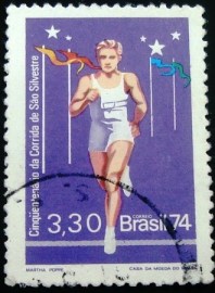 Selo postal Comemorativo do Brasil de 1974 - C 871 U