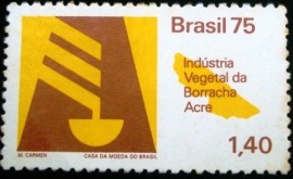Selo postal Comemorativo do Brasil de 1975 - C 874 M