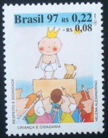Selo postal do Brasil de 1997 Respeito e Dignidade