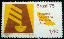 Selo postal Comemorativo do Brasil de 1975 - C 874 U