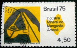 Selo postal Comemorativo do Brasil de 1975 - C 875 U