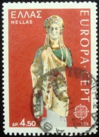 Selo postal da Grécia de 1974 Core