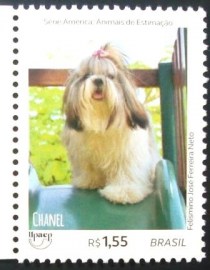 Selo postal do Brasil de 2018 Animais Domésticos Chanel