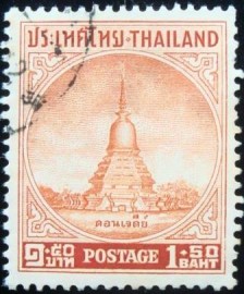 Selo postal da Tailândia de 1956 Pagode Don Chedi