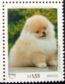 Selo postal do Brasil de 2018 Animais Domésticos Pérola