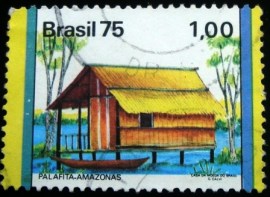 Selo postal Comemorativo do Brasil de 1975 - C 882 U