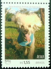 Selo postal do Brasil de 2018 Animais Domésticos Arthur