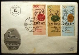 Envelope de 1º Dia de Circulação de Israel de 1957 Festival