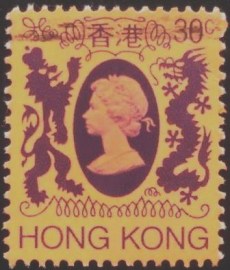 Selo postal de Hong Kong de 1982 Queen Elizabeth II 30