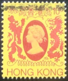 Selo postal de Hong Kong de 1985 Queen Elizabeth II 10