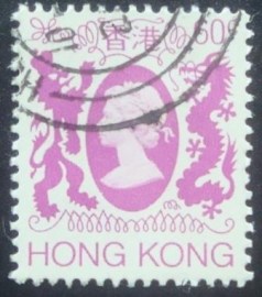 Selo postal de Hong Kong de 1985 Queen Elizabeth II 60
