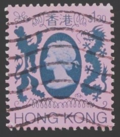 Selo postal de Hong Kong de 1985 Queen Elizabeth II 1,30