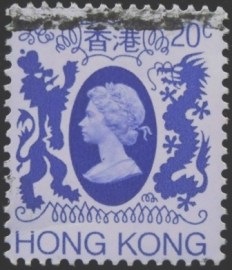 Selo postal de Hong Kong de 1987 Queen Elizabeth II 20