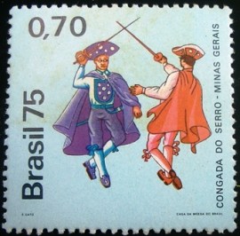 Selo postal Comemorativo do Brasil de 1975 - C 900 M