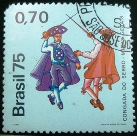 Selo postal Comemorativo do Brasil de 1975 - C 900 M1D