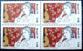 Quadra de selos do Brasil de 1977 Chiquinha Gonzaga