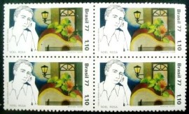 Quadra de selos do Brasil de 1977 Noel Rosa