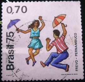 Selo postal Comemorativo do Brasil de 1975 - C 901 U