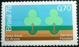 Selo postal Comemorativo do Brasil de 1975 - C 903 M