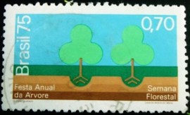 Selo postal Comemorativo do Brasil de 1975 - C 903 U