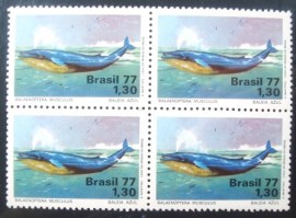 Quadra de selos postais do Brasil de 1977 Meio Ambiente