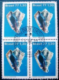 Quadra de selos do Brasil de 1977 Vasun N1D