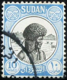 Selo postal do Sudão de 1951 Hadendowa