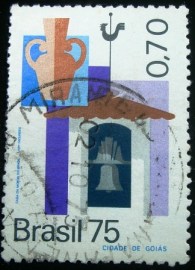 Selo postal Comemorativo do Brasil de 1975 - C 907 U
