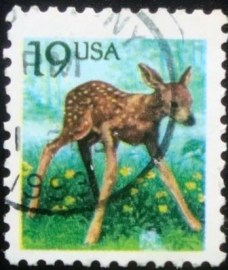 Selo postal dos Estados Unidos de 1991 Roe Deer