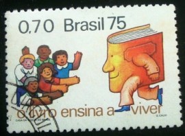 Selo postal Comemorativo do Brasil de 1975 - C 909 N1D