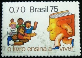 Selo postal Comemorativo do Brasil de 1975 - C 909 U