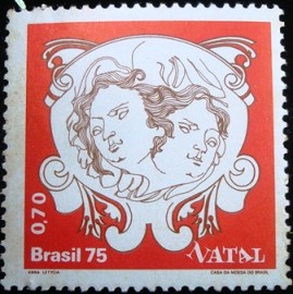 Selo postal Comemorativo do Brasil de 1975 - C 911 N