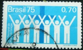 Selo postal Comemorativo do Brasil de 1975 - C 914 U
