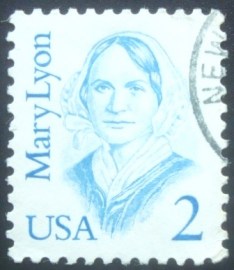 Selo postal dos Estados Unidos de 1987 Mary Lyon