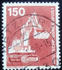 Selo postal da Alemanha de 1979 Excavator