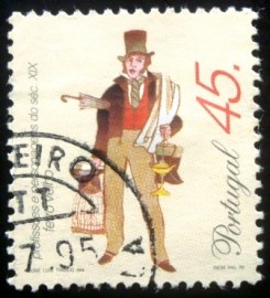 Selo postal de Portugal de 1995 General street trader